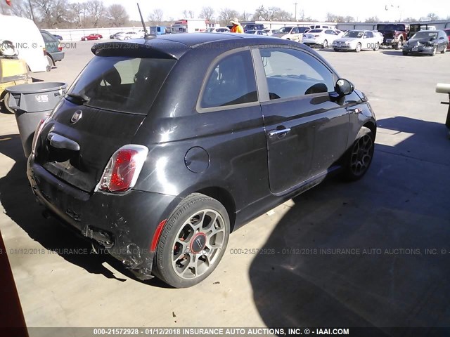 3C3CFFBR3DT663375 - 2013 FIAT 500 SPORT BLACK photo 4