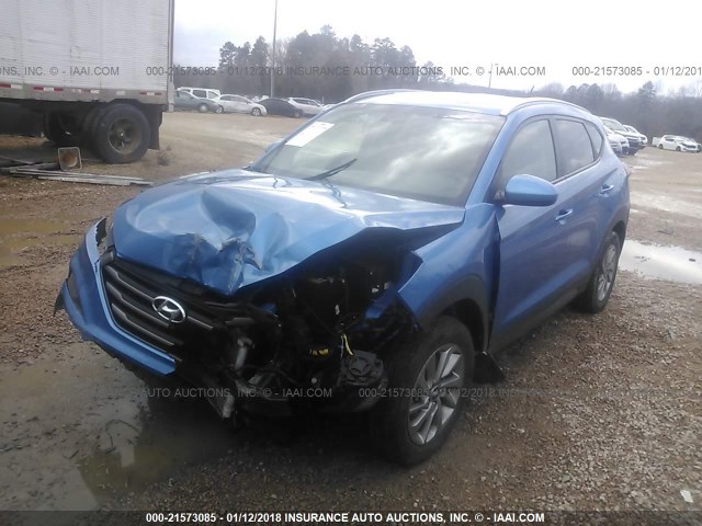 KM8J3CA42GU101022 - 2016 HYUNDAI TUCSON LIMITED/SPORT AND ECO/SE BLUE photo 2