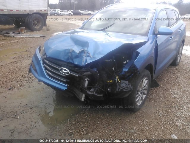 KM8J3CA42GU101022 - 2016 HYUNDAI TUCSON LIMITED/SPORT AND ECO/SE BLUE photo 6