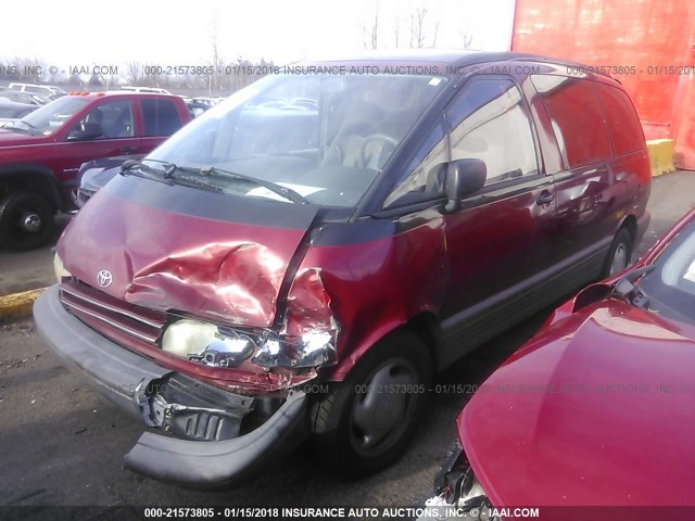 JT3AC12R2M0052785 - 1991 TOYOTA PREVIA LE RED photo 2