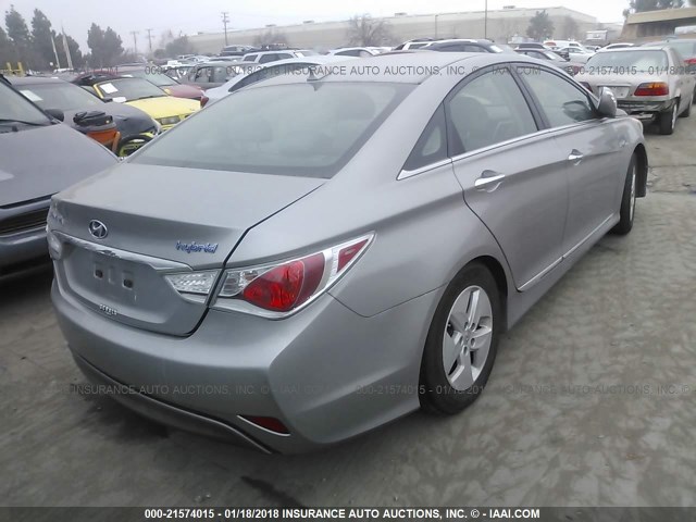 KMHEC4A45CA029655 - 2012 HYUNDAI SONATA HYBRID SILVER photo 4