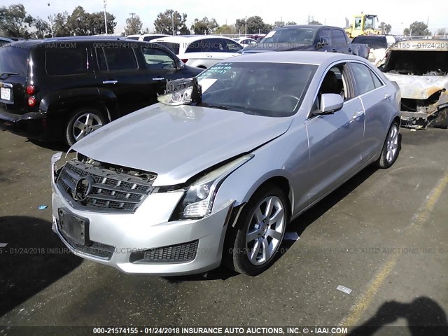 1G6AA5RA4D0170087 - 2013 CADILLAC ATS SILVER photo 2