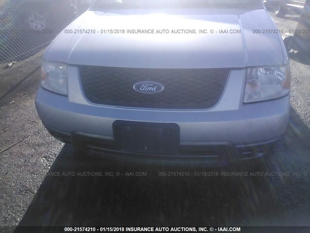 1FMDK02195GA50293 - 2005 FORD FREESTYLE SEL SILVER photo 6