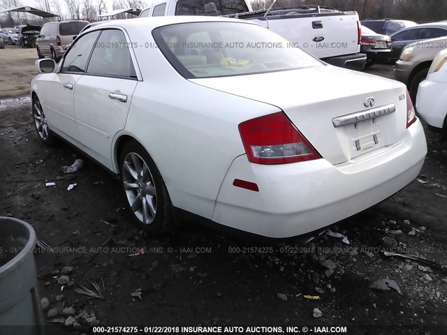 JNKAY41E94M401218 - 2004 INFINITI M45 WHITE photo 3