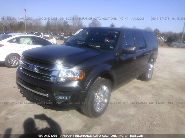 1FMJK2AT6FEF07978 - 2015 FORD EXPEDITION EL LIMITED GRAY photo 2