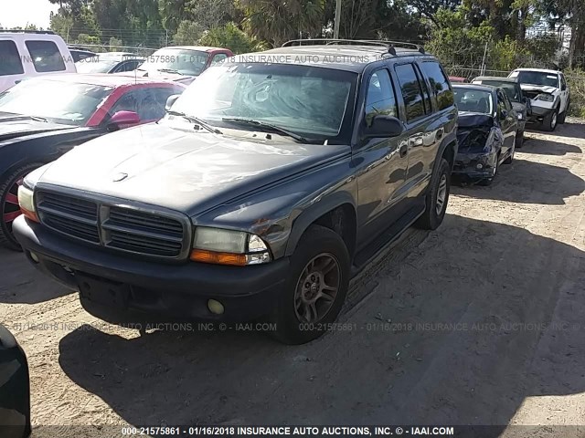 1D4HR38NX3F621180 - 2003 DODGE DURANGO SPORT GRAY photo 2