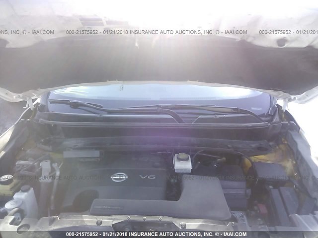 5N1AR2MM1DC659109 - 2013 NISSAN PATHFINDER S/SV/SL/PLATINUM 白色 照片 10