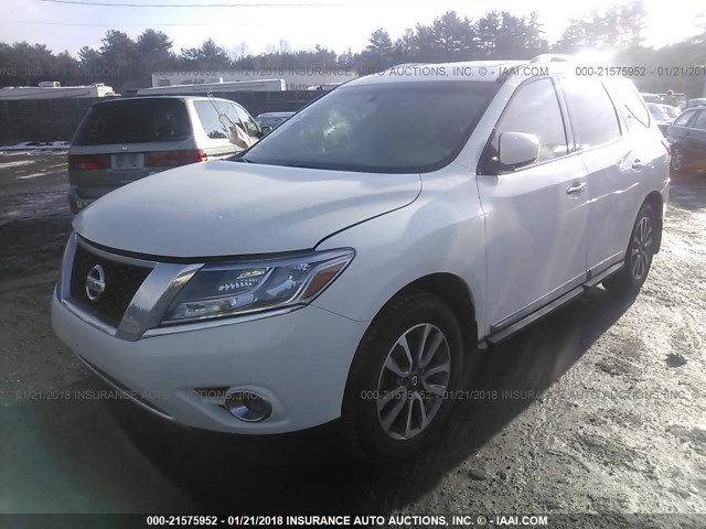 5N1AR2MM1DC659109 - 2013 NISSAN PATHFINDER S/SV/SL/PLATINUM 白色 照片 2