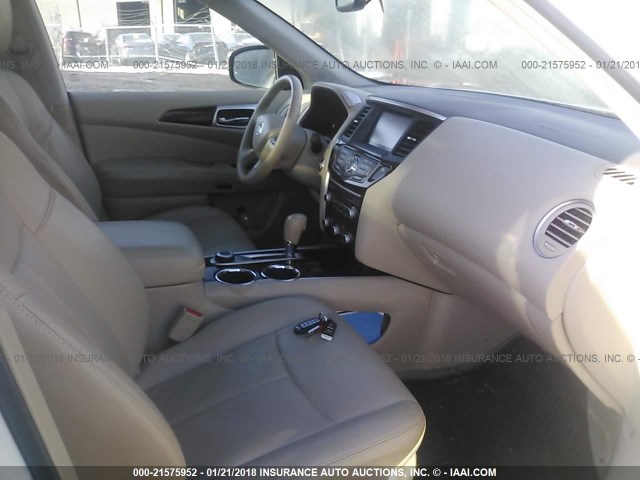 5N1AR2MM1DC659109 - 2013 NISSAN PATHFINDER S/SV/SL/PLATINUM 白色 照片 5