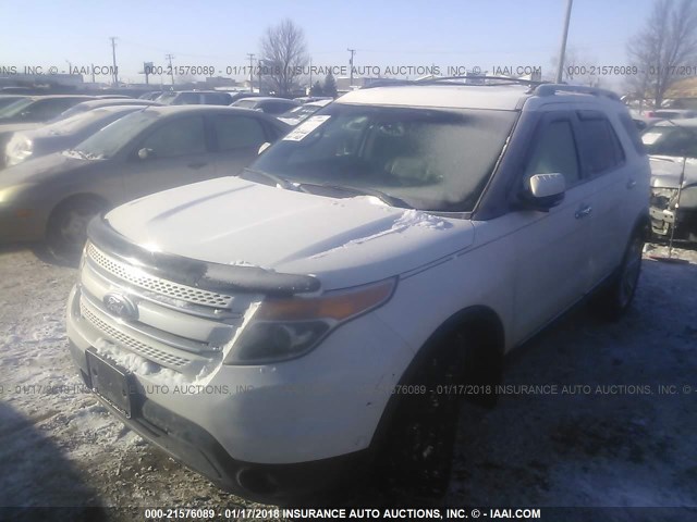 1FMHK8F8XBGA49480 - 2011 FORD EXPLORER LIMITED WHITE photo 2