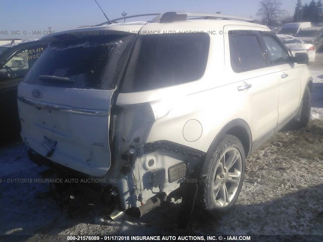 1FMHK8F8XBGA49480 - 2011 FORD EXPLORER LIMITED 白色 照片 4
