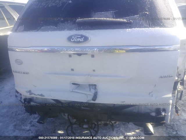 1FMHK8F8XBGA49480 - 2011 FORD EXPLORER LIMITED 白色 照片 6