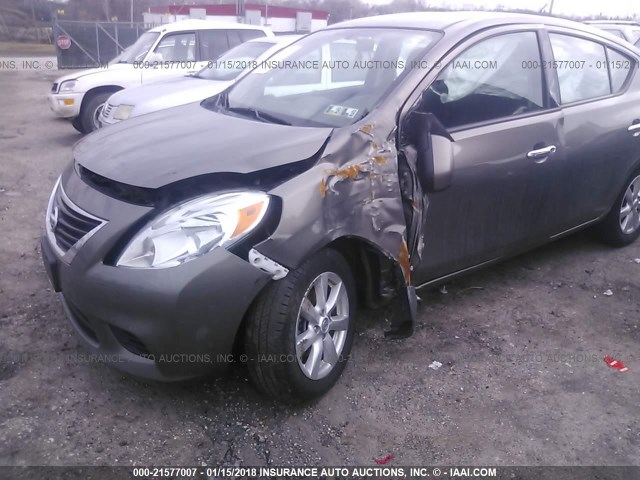 3N1CN7AP3EL823005 - 2014 NISSAN VERSA S/S PLUS/SV/SL GRAY photo 6