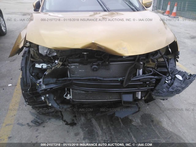 5N1AT2MV0EC841489 - 2014 NISSAN ROGUE S/SL/SV GOLD photo 6