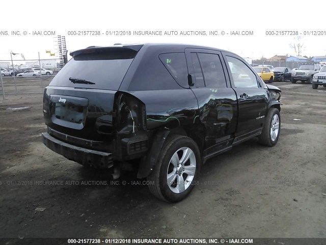 1C4NJDBB7CD717940 - 2012 JEEP COMPASS SPORT BLACK photo 4