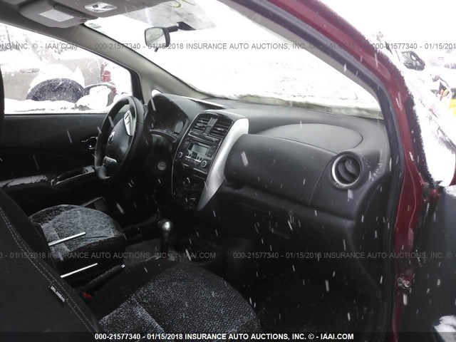 3N1CE2CP5FL396623 - 2015 NISSAN VERSA NOTE S/S PLUS/SV/SL/SR RED photo 5