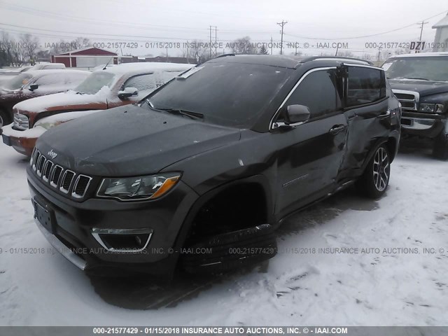 3C4NJDCB1HT689388 - 2017 JEEP COMPASS LIMITED GRAY photo 2