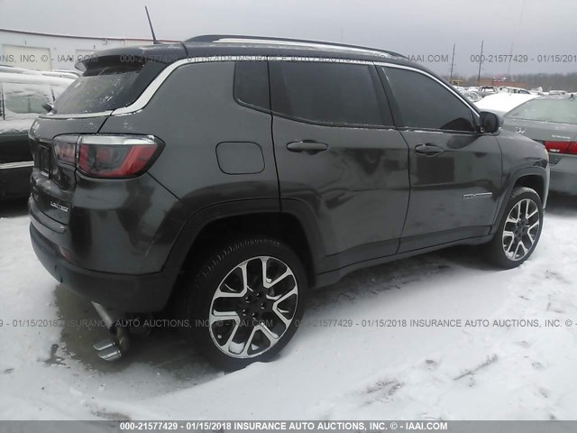 3C4NJDCB1HT689388 - 2017 JEEP COMPASS LIMITED GRAY photo 4