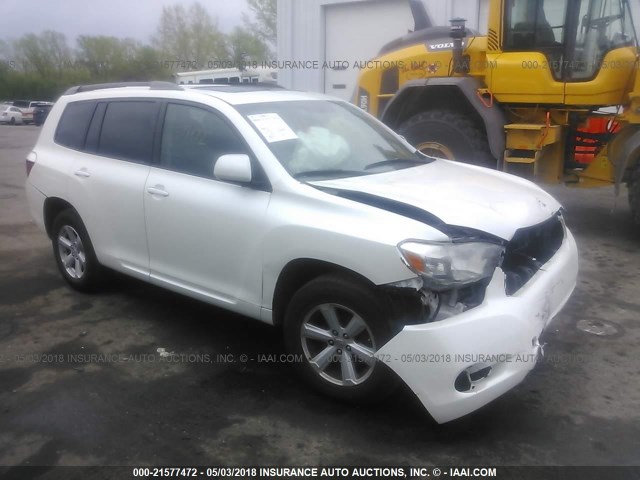 5TDJK3EHXAS010810 - 2010 TOYOTA HIGHLANDER SE WHITE photo 1