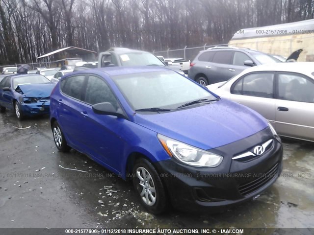 KMHCT5AE1CU016972 - 2012 HYUNDAI ACCENT GLS/GS BLUE photo 1