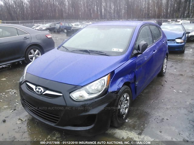 KMHCT5AE1CU016972 - 2012 HYUNDAI ACCENT GLS/GS BLUE photo 6