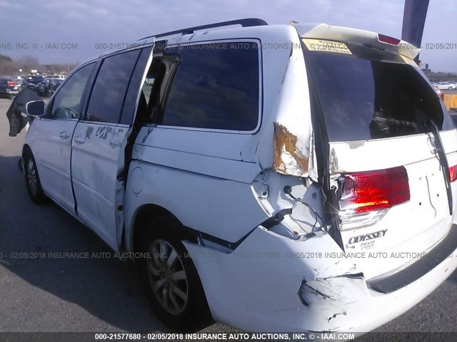 5FNRL38769B036016 - 2009 HONDA ODYSSEY EXL WHITE photo 6