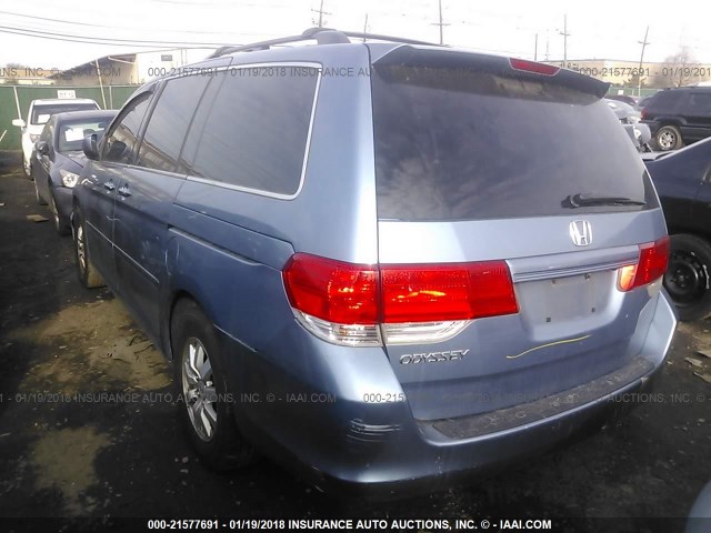 5FNRL38779B024294 - 2009 HONDA ODYSSEY EXL ლურჯი ფოტო 3