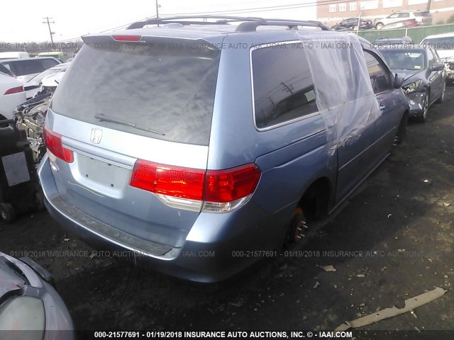 5FNRL38779B024294 - 2009 HONDA ODYSSEY EXL BLUE photo 4