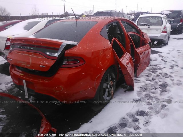 1C3CDFEB3FD345981 - 2015 DODGE DART GT ORANGE photo 4