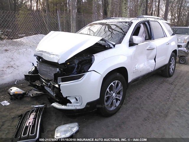 1GKKVRKD3GJ348432 - 2016 GMC ACADIA SLT-1 WHITE photo 2