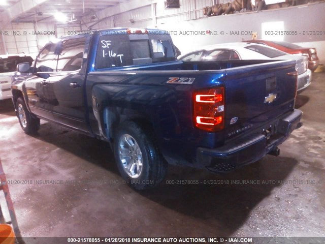 3GCUKREC2HG246221 - 2017 CHEVROLET SILVERADO K1500 LT BLUE photo 3