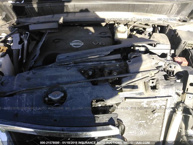 5N1AR2MM6EC721377 - 2014 NISSAN PATHFINDER S/SV/SL/PLATINUM BROWN photo 10