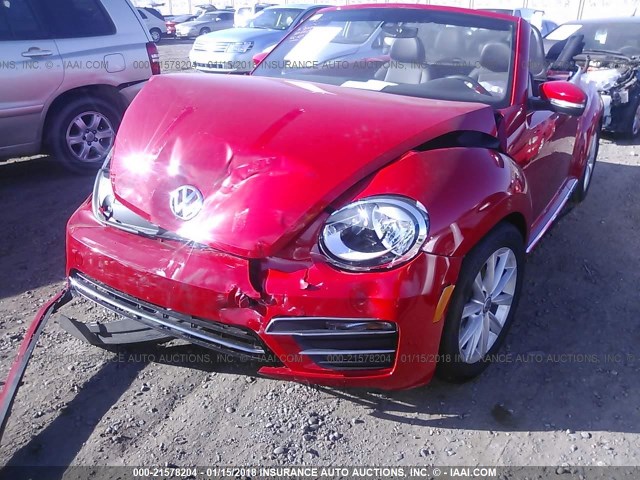 3VW517AT0HM824610 - 2017 VOLKSWAGEN BEETLE S/SE/CLASSIC/PINK/SEL RED photo 6