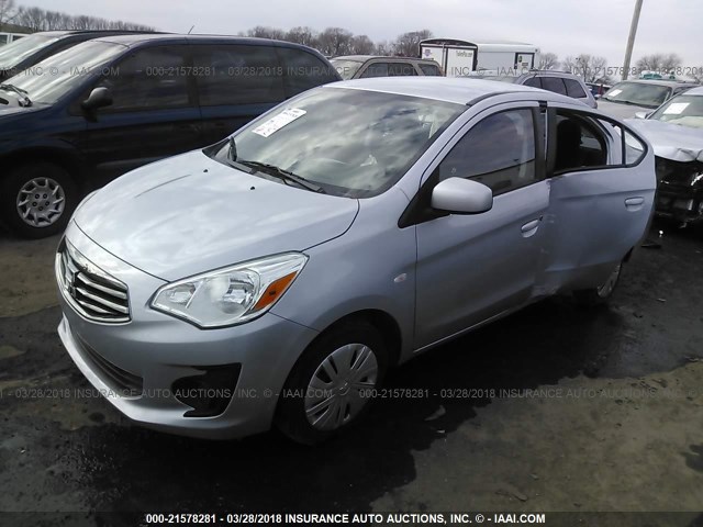 ML32F3FJ1HH003224 - 2017 MITSUBISHI MIRAGE G4 ES ვერცხლისფერი ფოტო 2