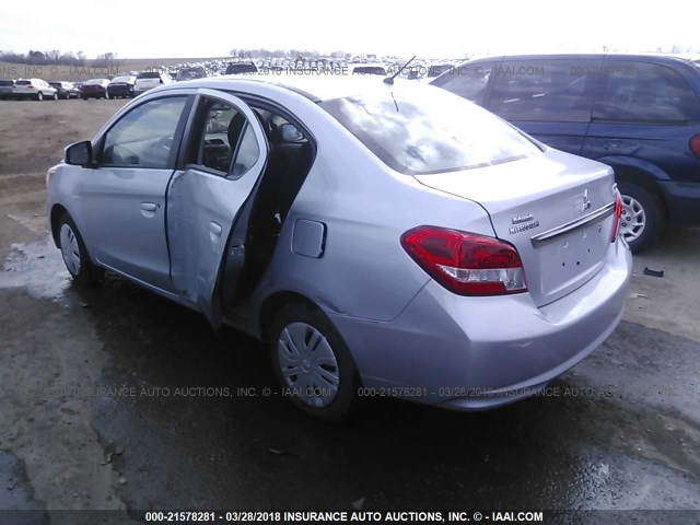 ML32F3FJ1HH003224 - 2017 MITSUBISHI MIRAGE G4 ES ვერცხლისფერი ფოტო 3