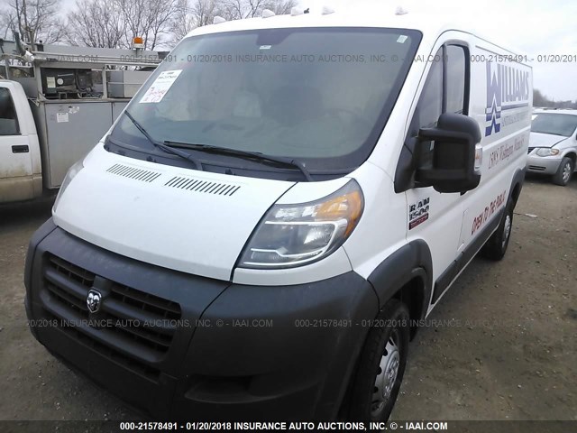 3C6TRVAG4HE521986 - 2017 RAM PROMASTER 1500 1500 STANDARD WHITE photo 2