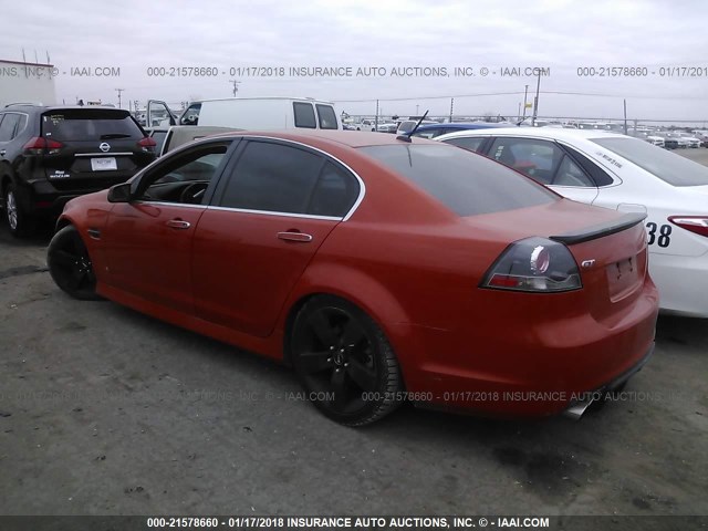 6G2EC57Y88L136738 - 2008 PONTIAC G8 GT ORANGE photo 3