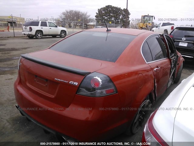 6G2EC57Y88L136738 - 2008 PONTIAC G8 GT ORANGE photo 4