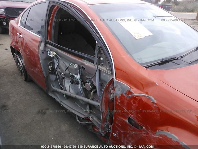 6G2EC57Y88L136738 - 2008 PONTIAC G8 GT ORANGE photo 6