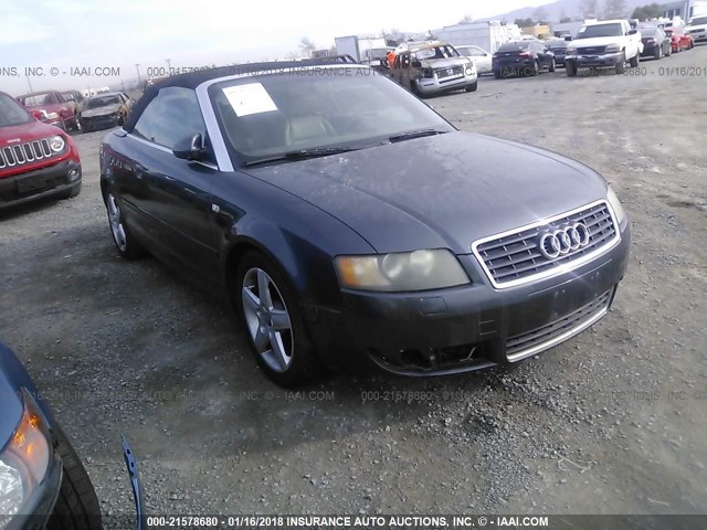 WAUAT48H93K014076 - 2003 AUDI A4 3.0 CABRIOLET GRAY photo 1