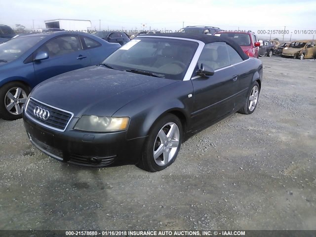 WAUAT48H93K014076 - 2003 AUDI A4 3.0 CABRIOLET GRAY photo 2