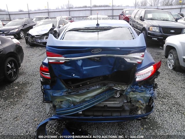 3FA6P0VP5HR178984 - 2017 FORD FUSION SPORT BLUE photo 6