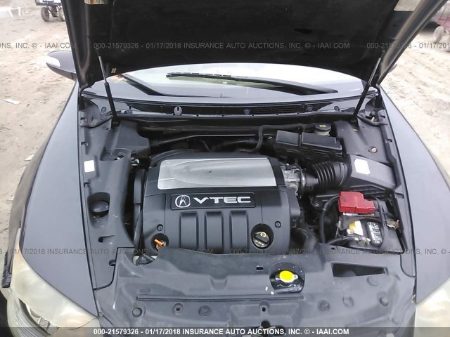 JH4KB16585C018911 - 2005 ACURA RL შავი ფოტო 10