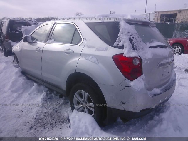 2GNALBEK1C1331459 - 2012 CHEVROLET EQUINOX LS SILVER photo 3