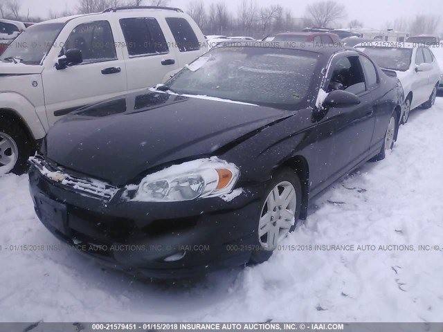 2G1WK15K179309103 - 2007 CHEVROLET MONTE CARLO LT BLACK photo 2