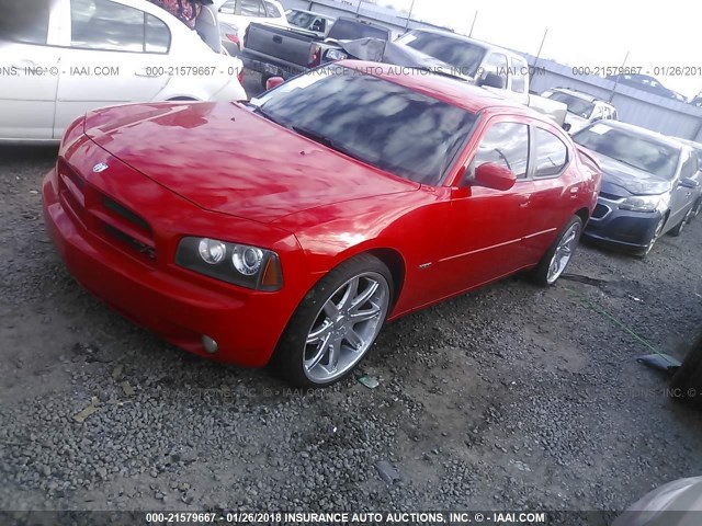 2B3CA5CT1AH172016 - 2010 DODGE CHARGER R/T RED photo 2