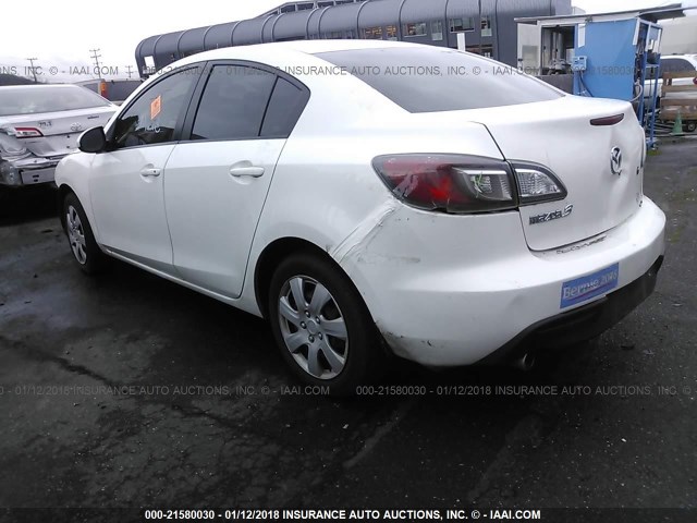 JM1BL1SF6A1235554 - 2010 MAZDA 3 I WHITE photo 3