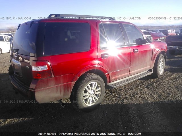 1FMJU1J50EEF41970 - 2014 FORD EXPEDITION XLT/KING RANCH RED photo 4