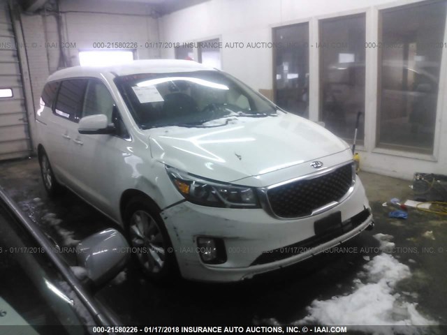 KNDMC5C1XF6056043 - 2015 KIA SEDONA EX/SX WHITE photo 1