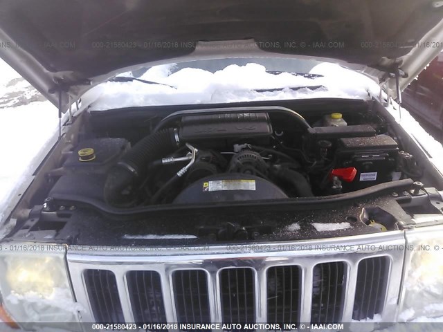 1J8HG48K57C685819 - 2007 JEEP COMMANDER SILVER photo 10